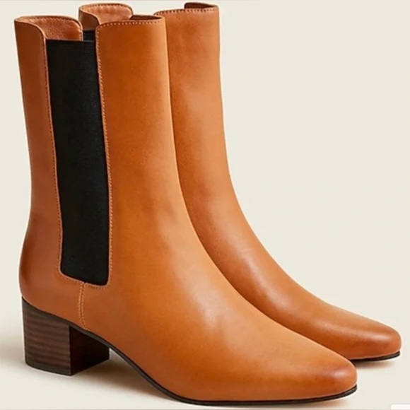 J. Crew Refined Leather High Shaft Boots Size 7 - Picture 1 of 9